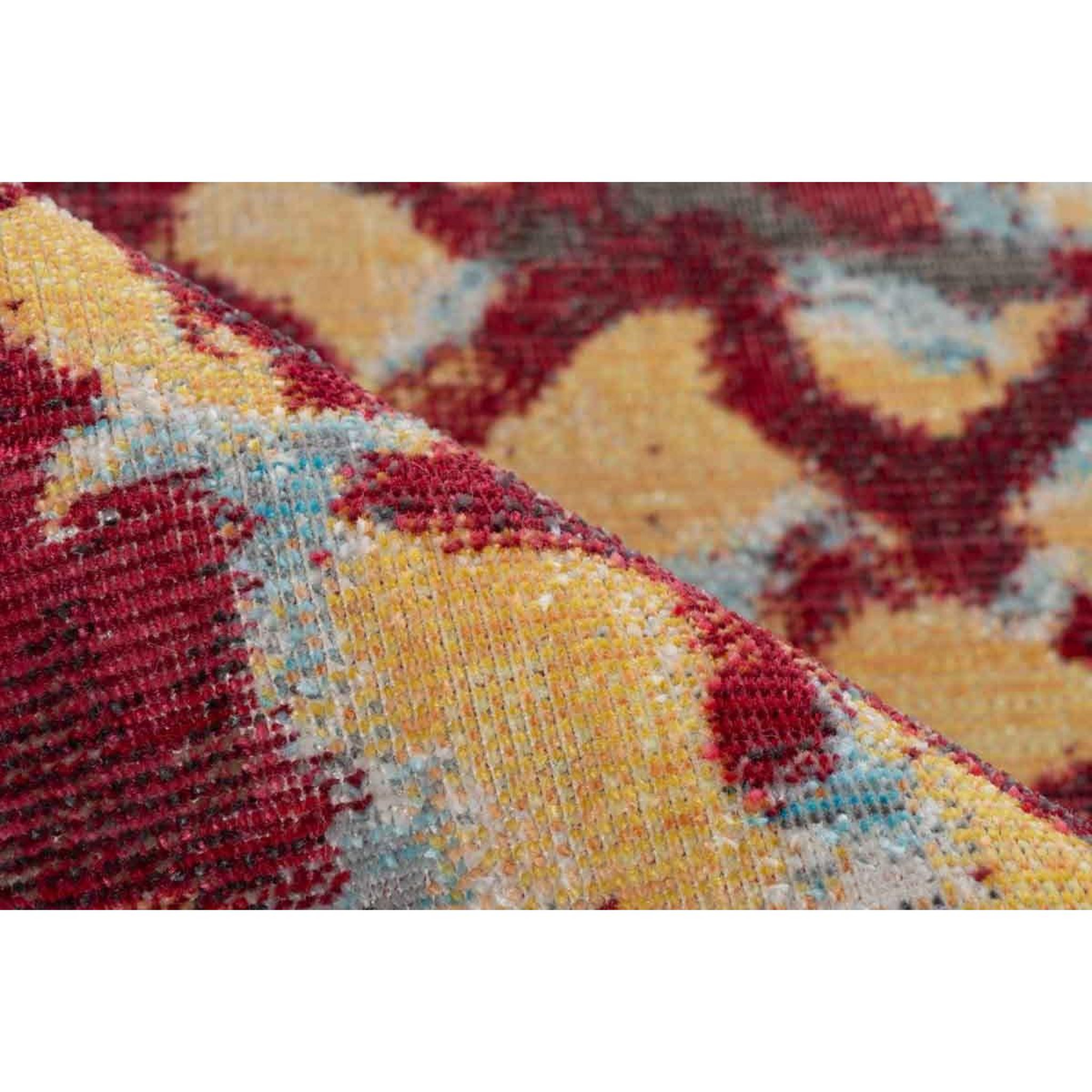 Voir la diapositive 3 : Paris Prix Tapis Tissé Imprimé à Poils Courts  Dilan  Rouge