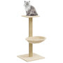 Voir la diapositive 3 : VIDAXL Arbre a chat avec griffoir en sisal Creme 74 cm