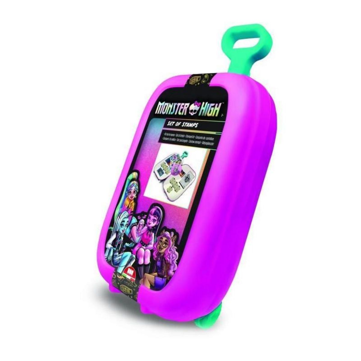 Multiprint Trolley - MULTIPRINT - 64869 - 7 tampons Monster High, 5 crayons, 18 feutres