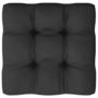 Voir la diapositive 5 : VIDAXL Salon de jardin 7 pcs avec coussins noir bois de pin massif