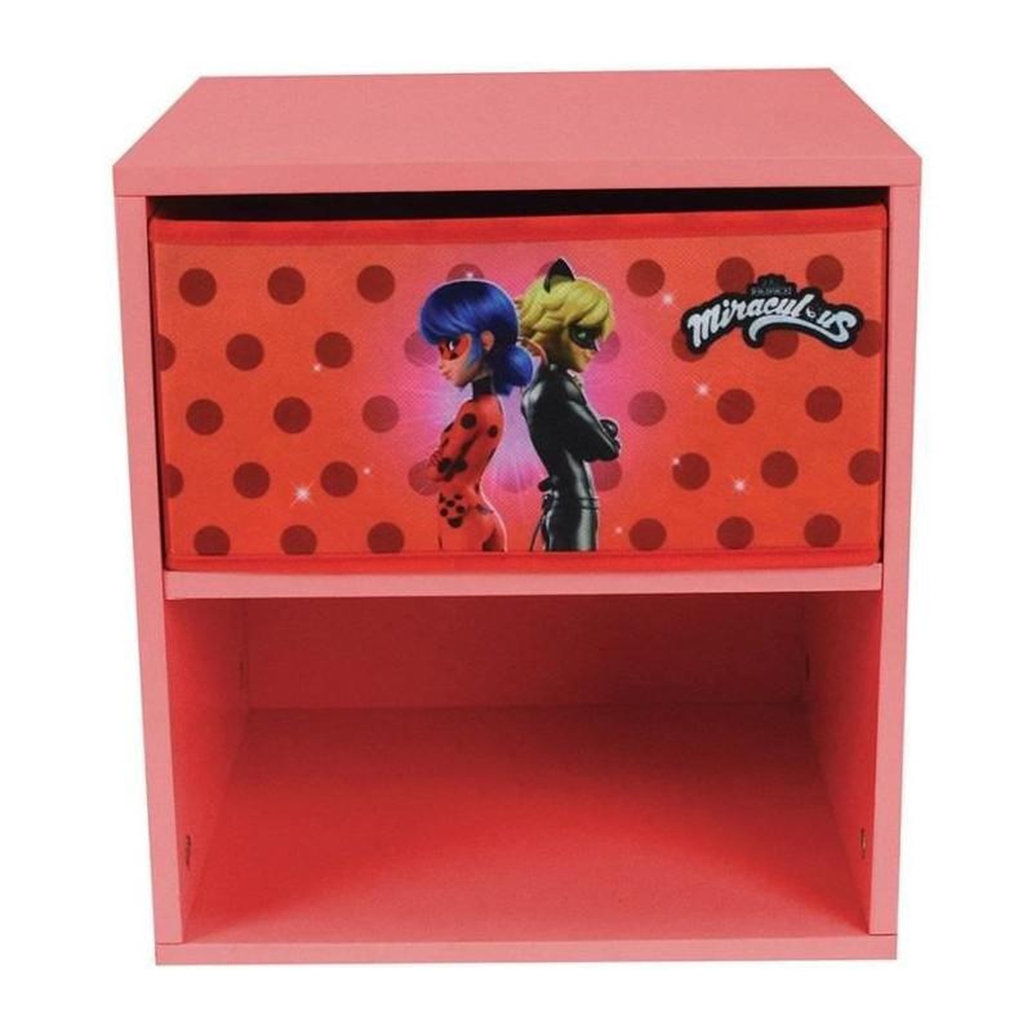 Fun House Fun house miraculous ladybug chevet avec tiroir h.36 x l.33 x p. 30 cm
