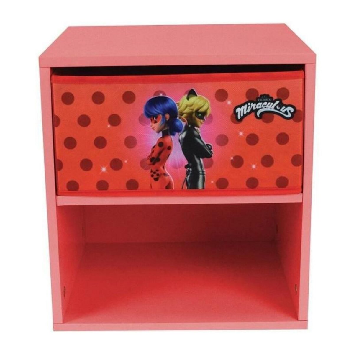 Fun House Fun house miraculous ladybug chevet avec tiroir h.36 x l.33 x p. 30 cm