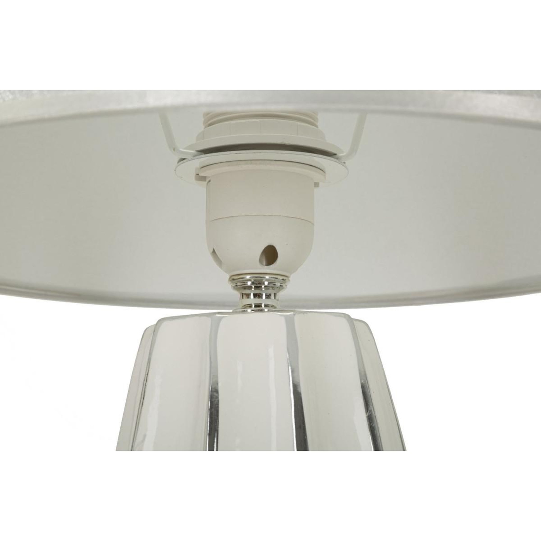 Voir la diapositive 3 : Paris Prix Lampe à poser en céramique  emmi  45cm argent & blanc