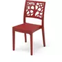 MARKET24 Lot de 4 chaises de jardin TETI ARETA - 52 x 46 x H 86 cm - Rouge