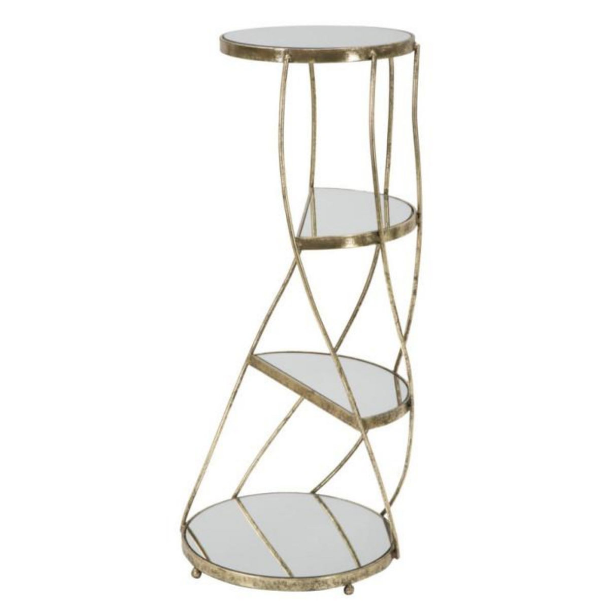 Paris Prix Table d'Appoint 4 Niveaux  Twisty  86cm Or