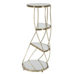 Paris Prix Table d'Appoint 4 Niveaux  Twisty  86cm Or