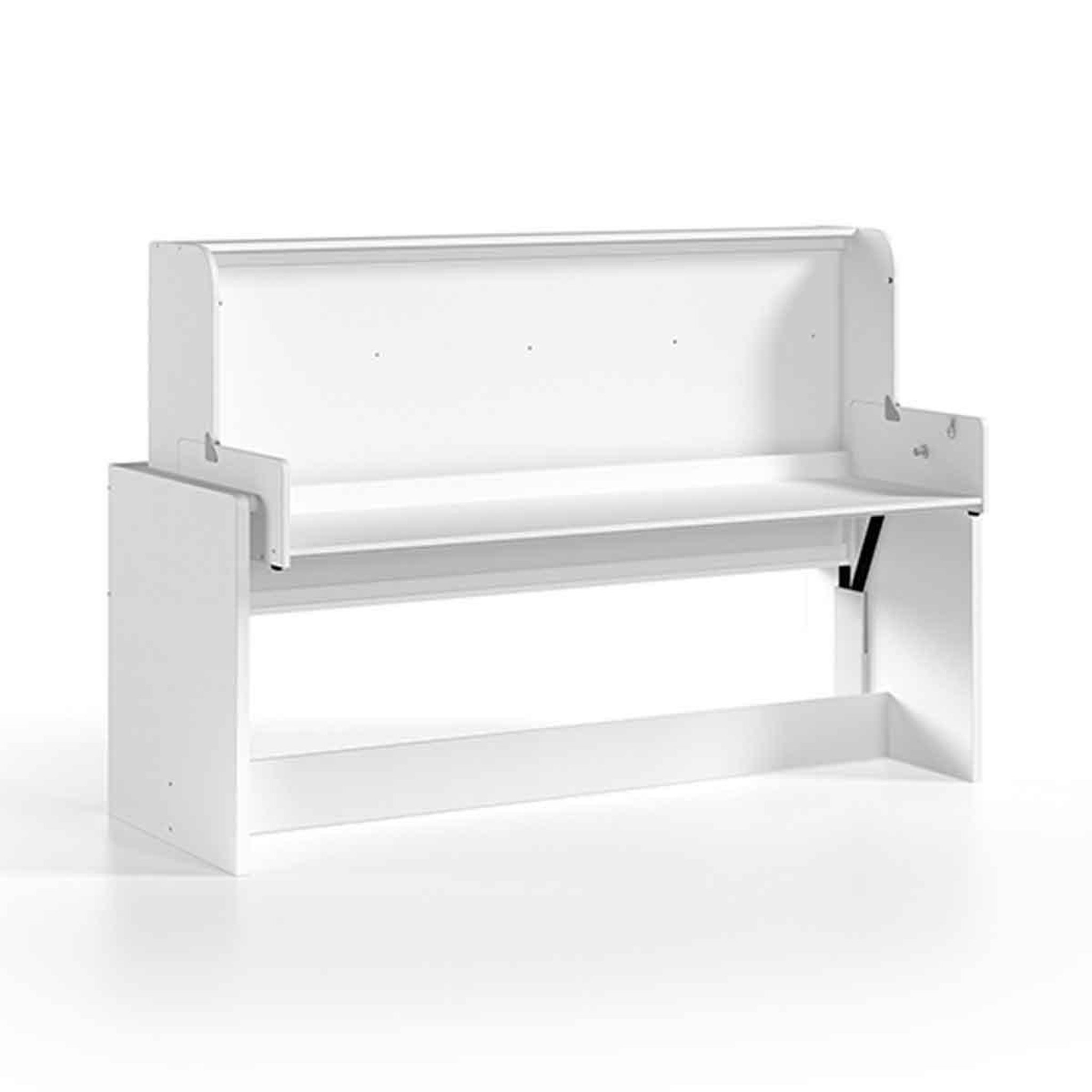 Voir la diapositive 2 : Paris Prix Lit bureau enfant  denver  90x200cm blanc