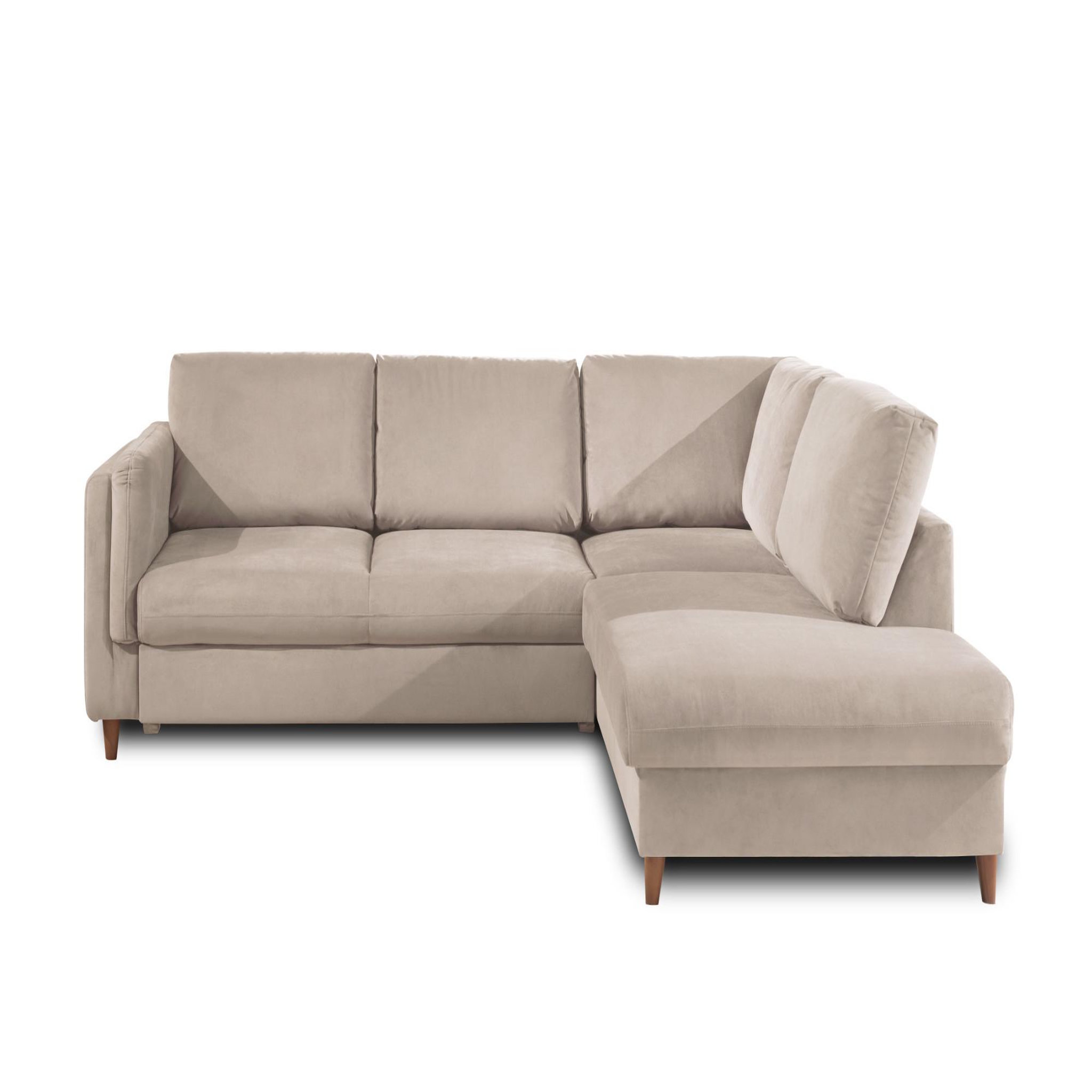 Voir la diapositive 5 : BEST MOBILIER Brooke - canapé d'angle droit - convertible - 5 places - en velours