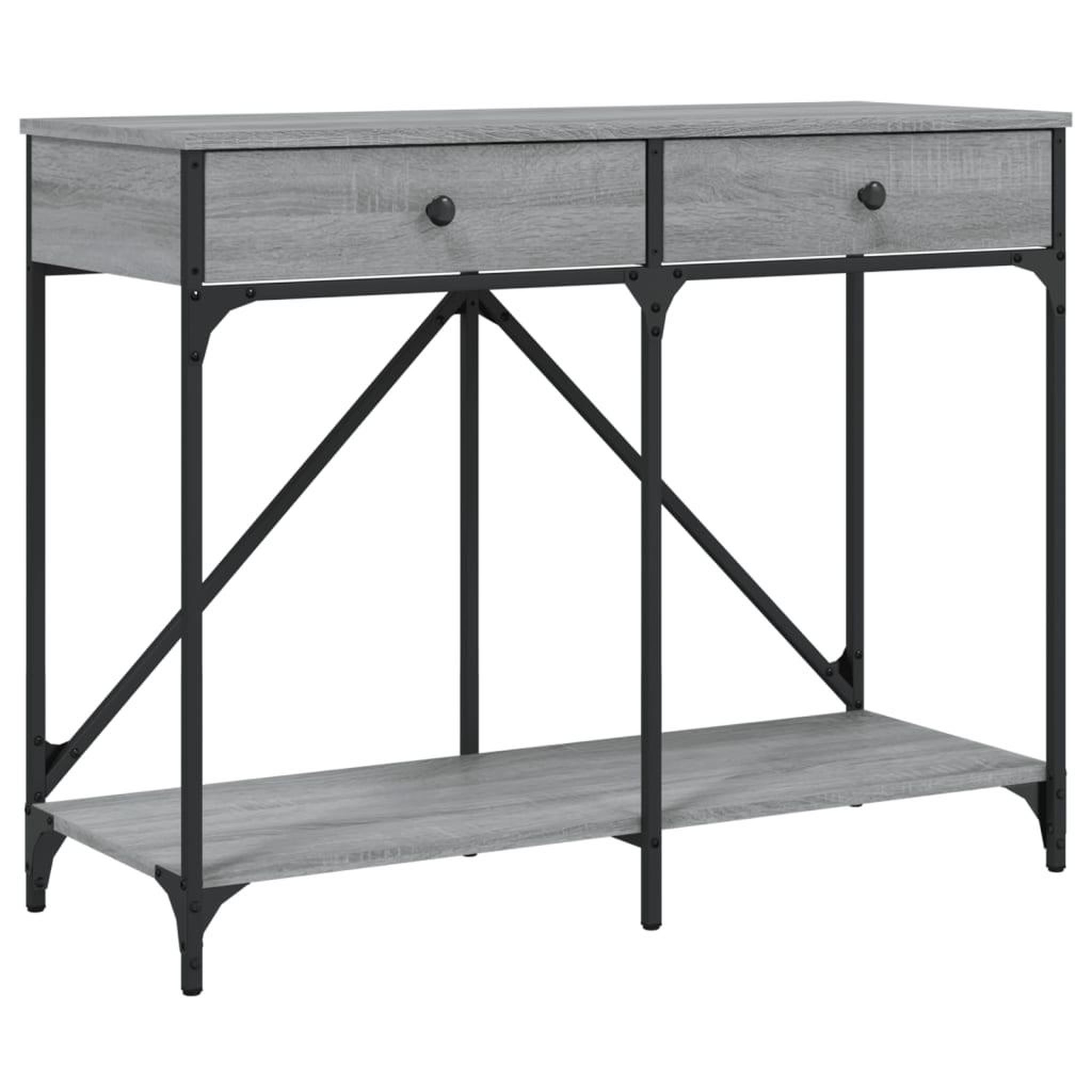 Voir la diapositive 2 : VIDAXL Table console sonoma gris 100x39x78,5 cm bois d'ingenierie