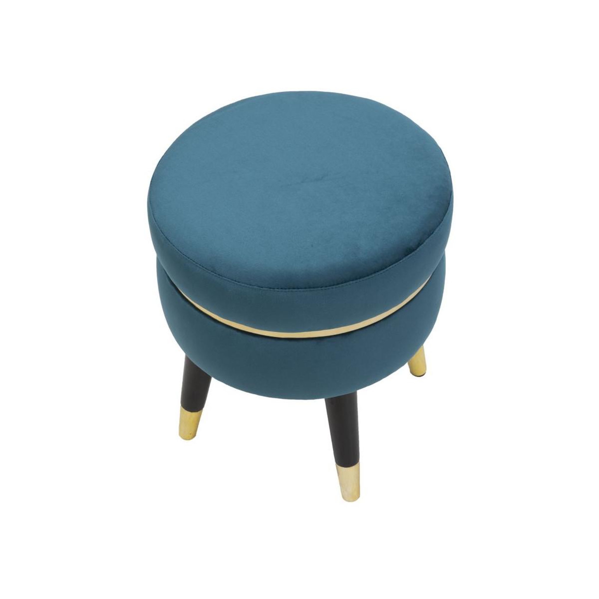 Voir la diapositive 3 : Paris Prix Tabouret design  paris  40cm bleu & or