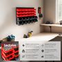 Voir la diapositive 2 : tectake Étagère murale avec bacs de rangement 31 pièces noir une pièce