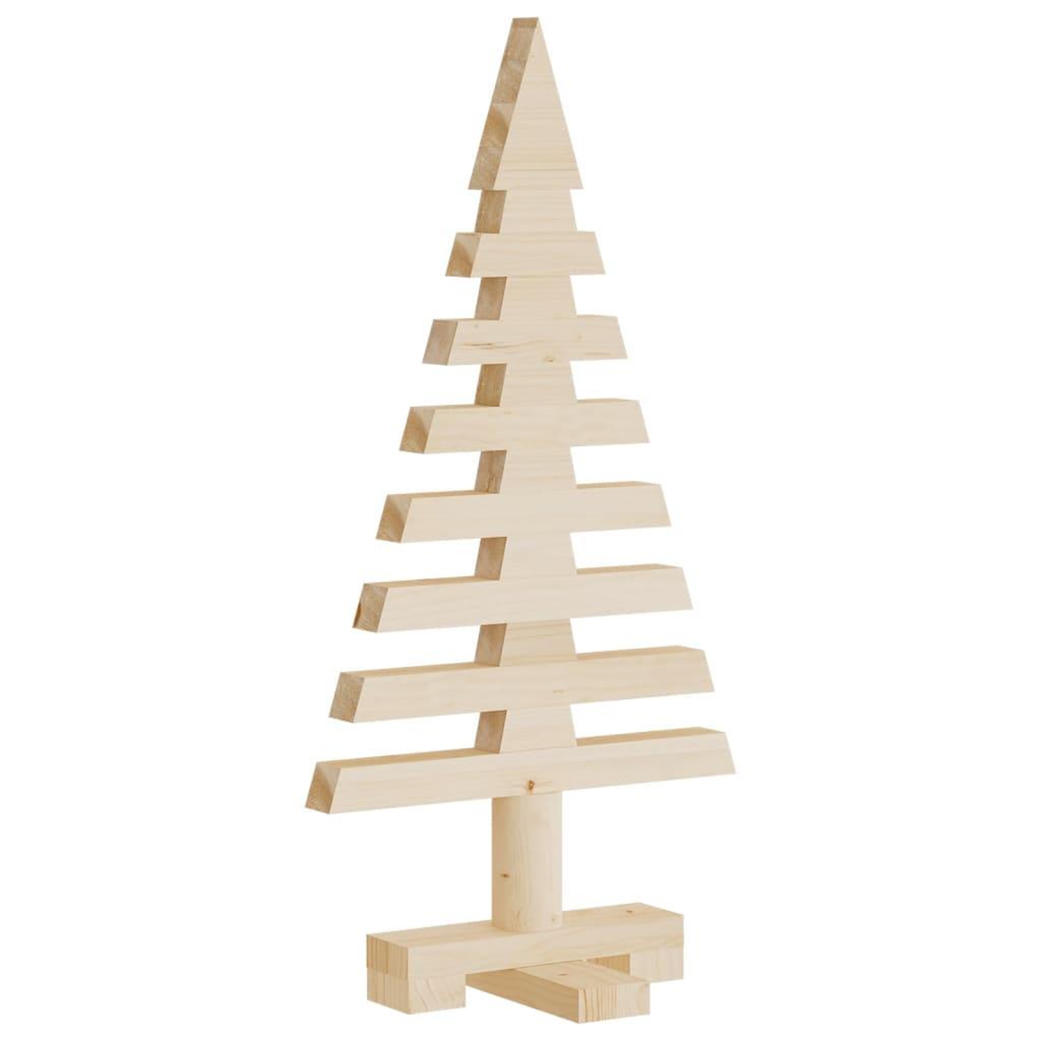 Voir la diapositive 2 : VIDAXL Arbre de Noël en bois pour decoration 60 cm bois massif de pin