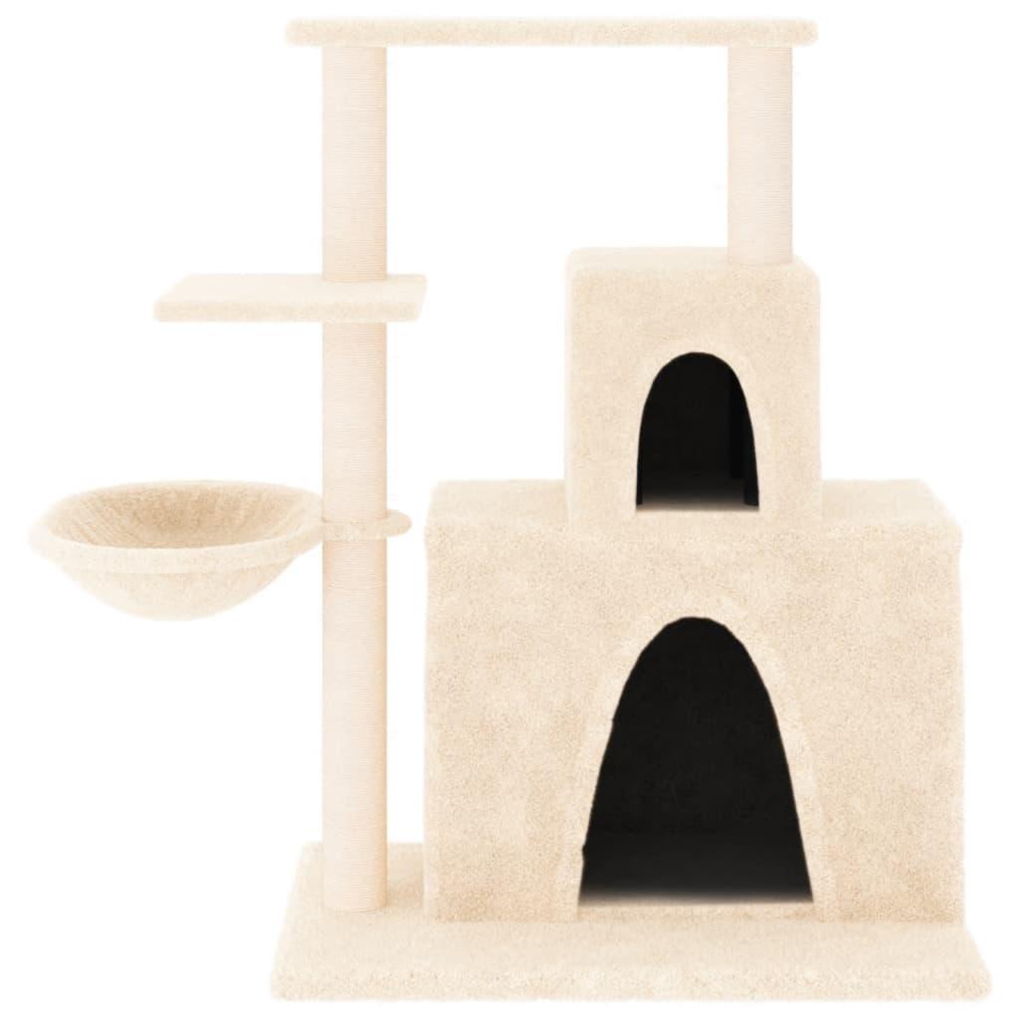 Voir la diapositive 3 : VIDAXL Arbre a chat avec griffoirs en sisal Creme 83 cm