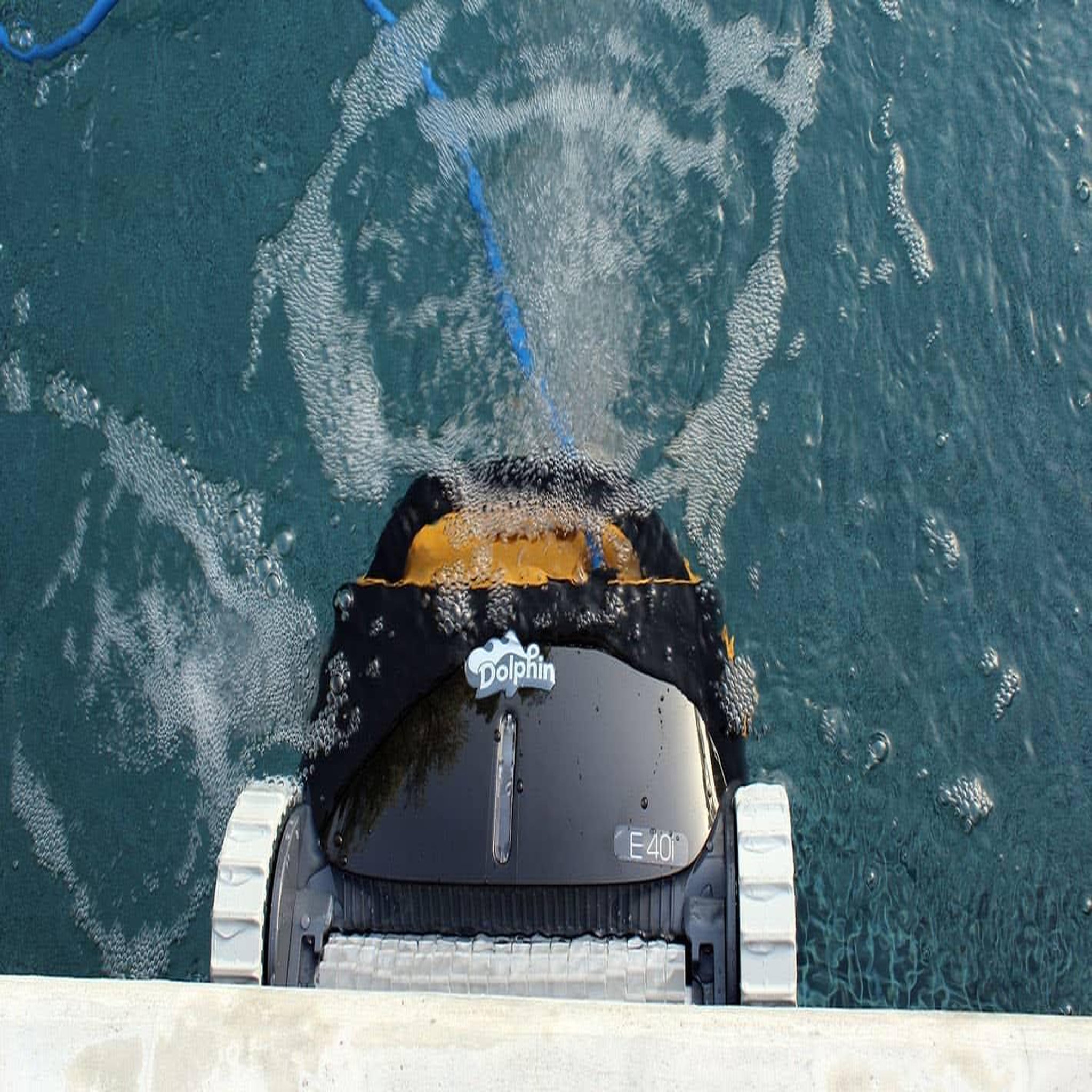 Voir la diapositive 4 : Dolphin Robot electrique de piscine fond, parois et ligne d'eau avec chariot - e40i