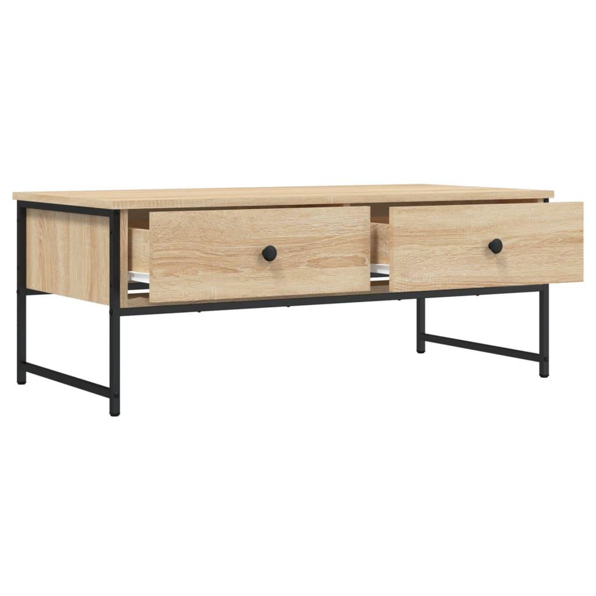 Voir la diapositive 5 : VIDAXL Table basse chene sonoma 101x49x39,5 cm bois d'ingenierie