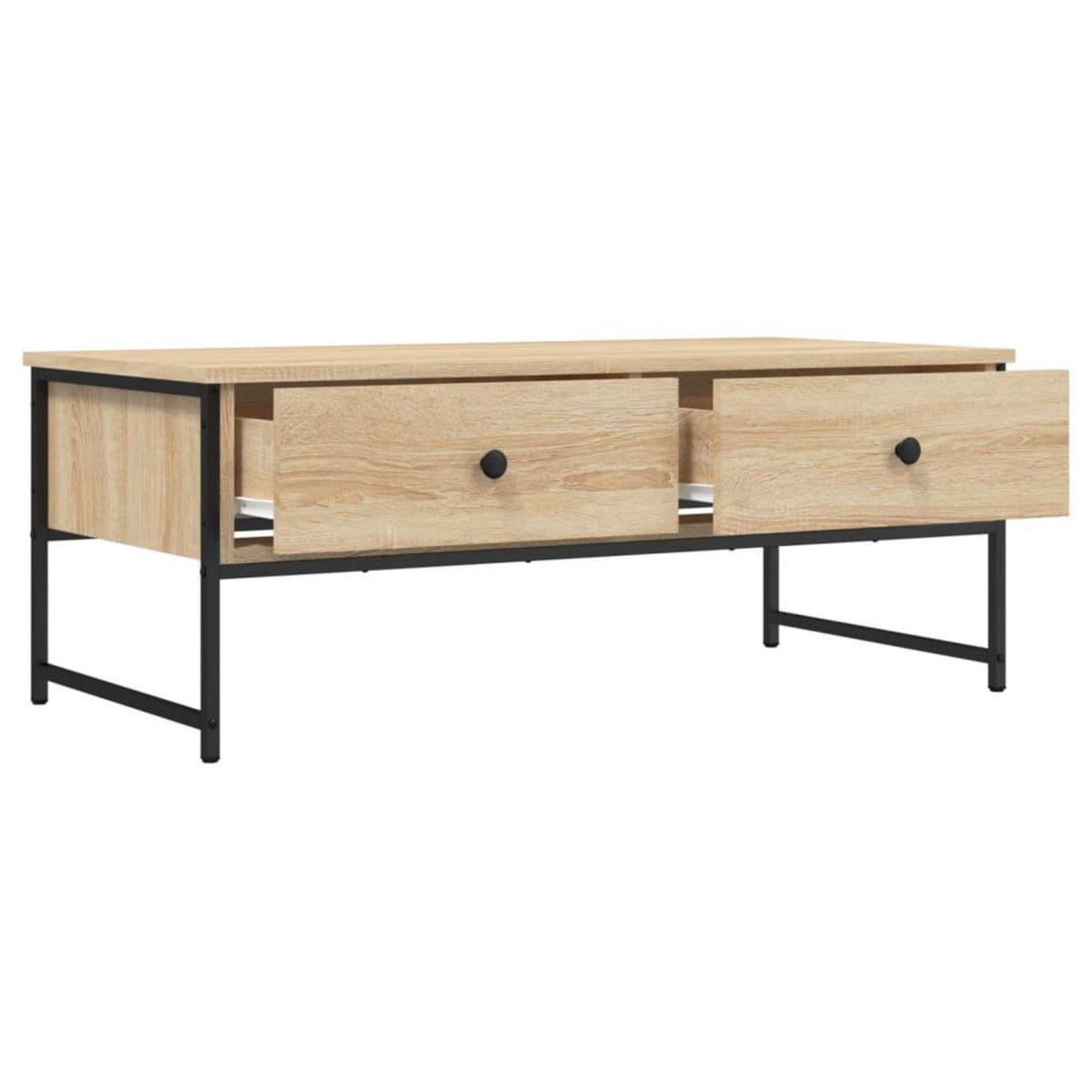 VIDAXL Table basse chene sonoma 101x49x39,5 cm bois d'ingenierie