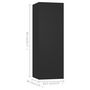 Voir la diapositive 6 : VIDAXL Meuble TV Noir 30,5x30x90 cm Bois d'ingenierie
