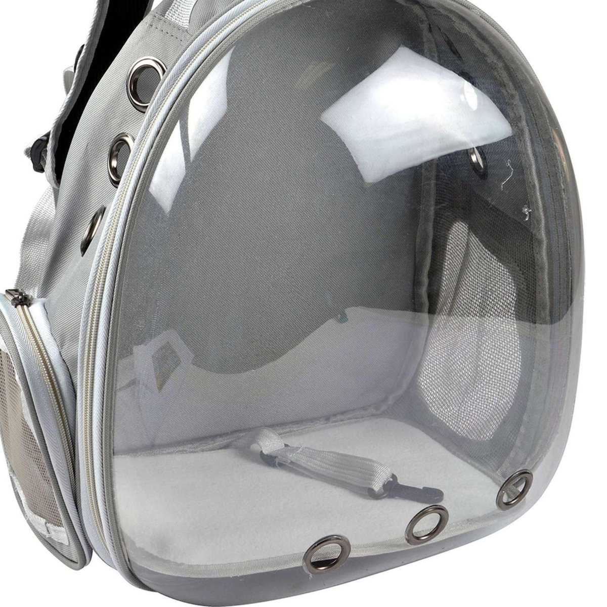 LOVE STORY Sac à dos de transport avec bulle pour chat et chien - Gris