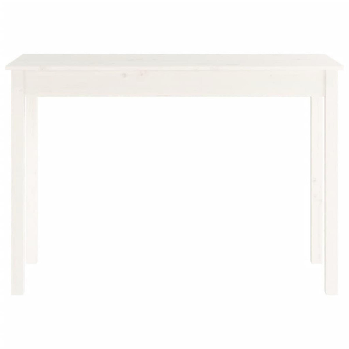 VIDAXL Table console Blanc 110x40x75 cm Bois massif de pin