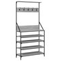 Voir la diapositive 2 : VIDAXL Porte vêtements et rangement des chaussures sonoma gris