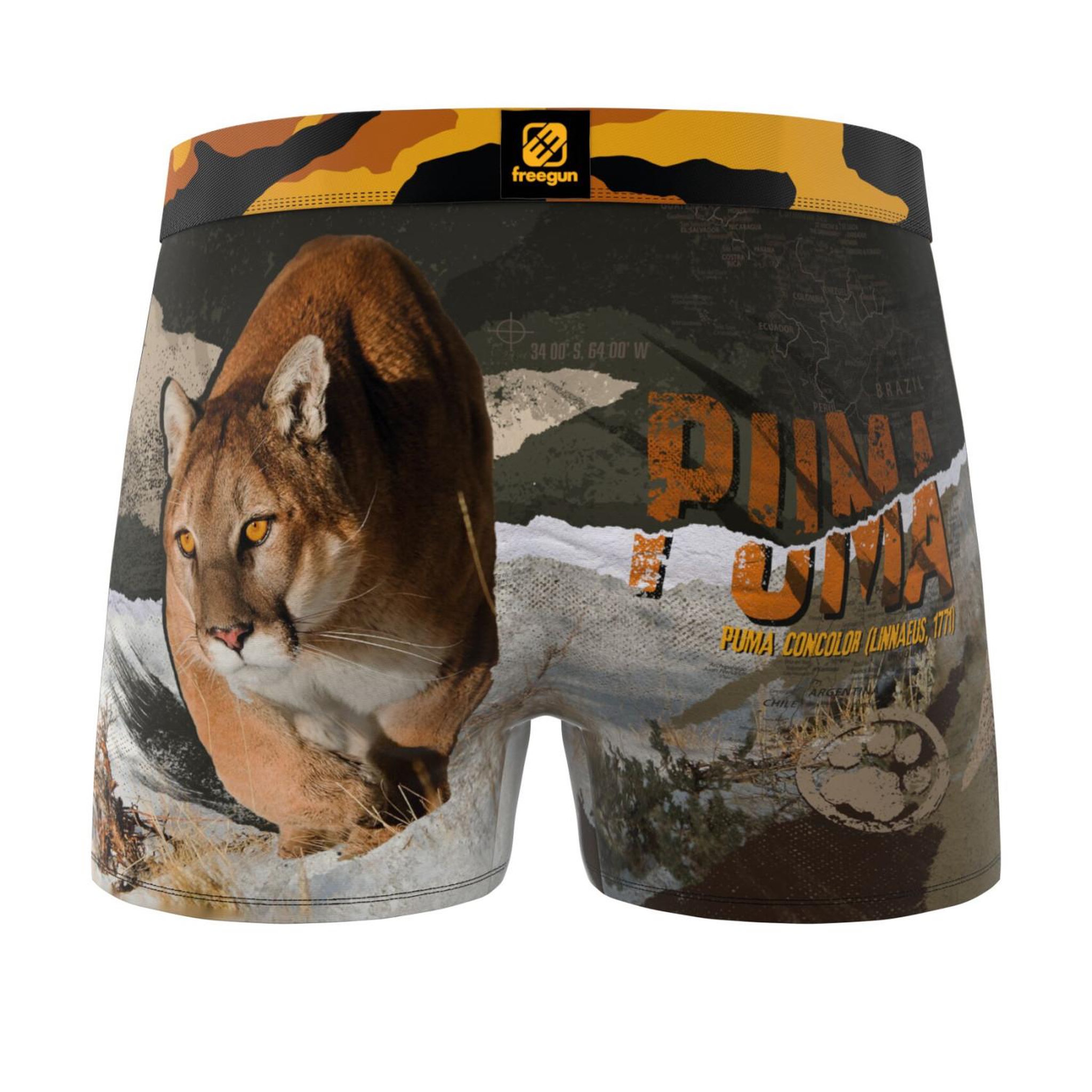Voir la diapositive 6 : FREEGUN Lot de 3 boxers homme  Wild Animals