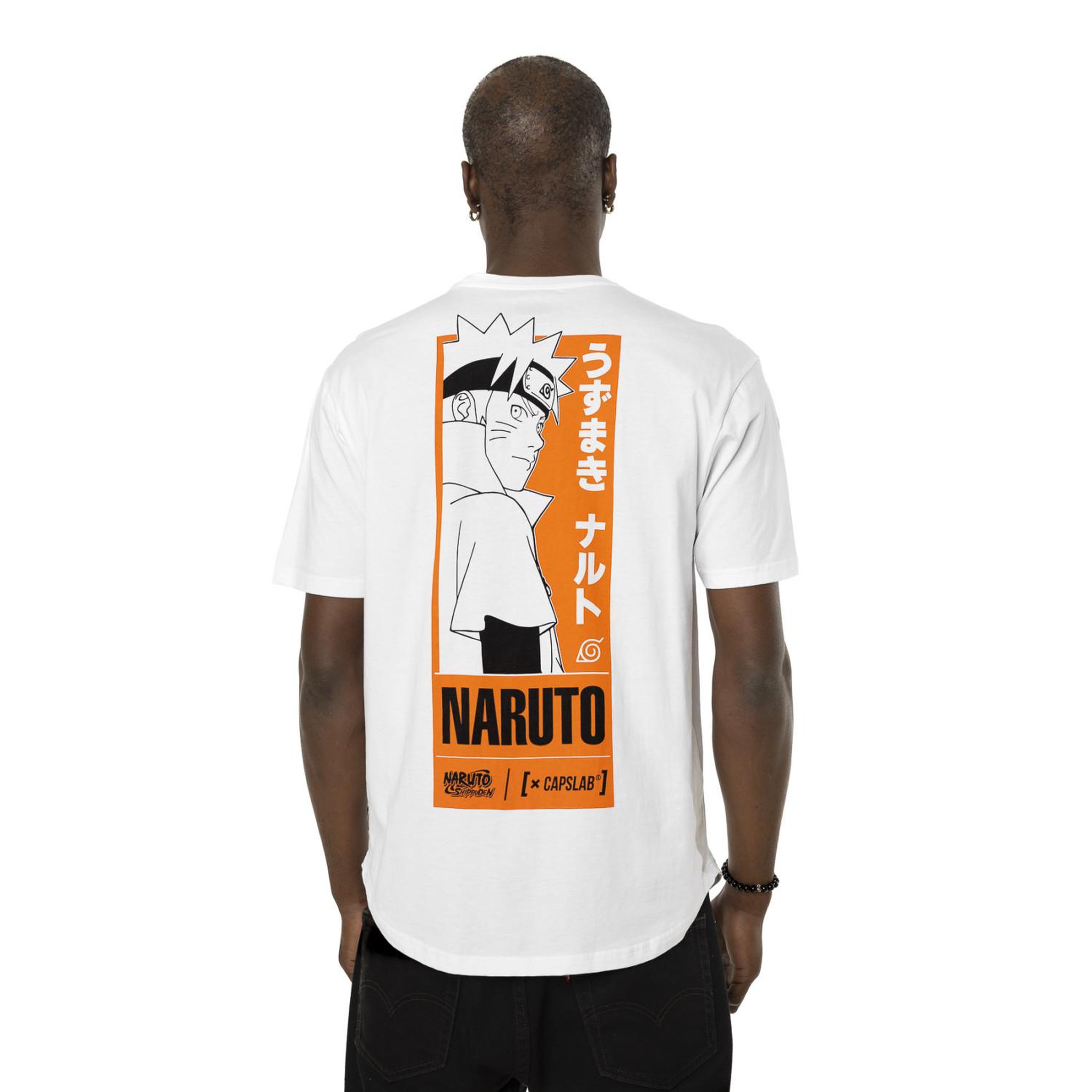 Voir la diapositive 4 : CAPSLAB T-shirt en coton homme confort avec print  Naruto Shippuden Naruto
