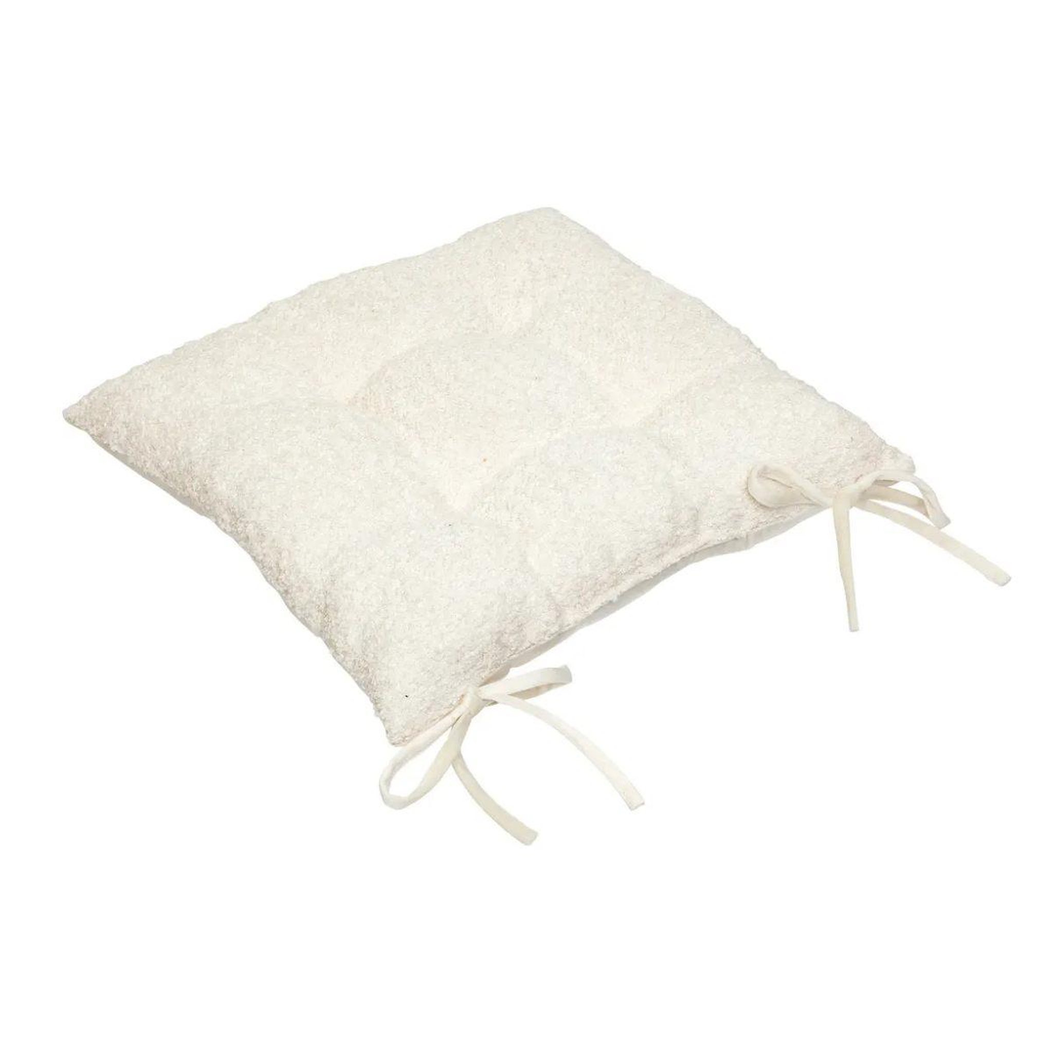 ATMOSPHERA Galette de Chaise Bouclette  Soana  38x38cm Ivoire