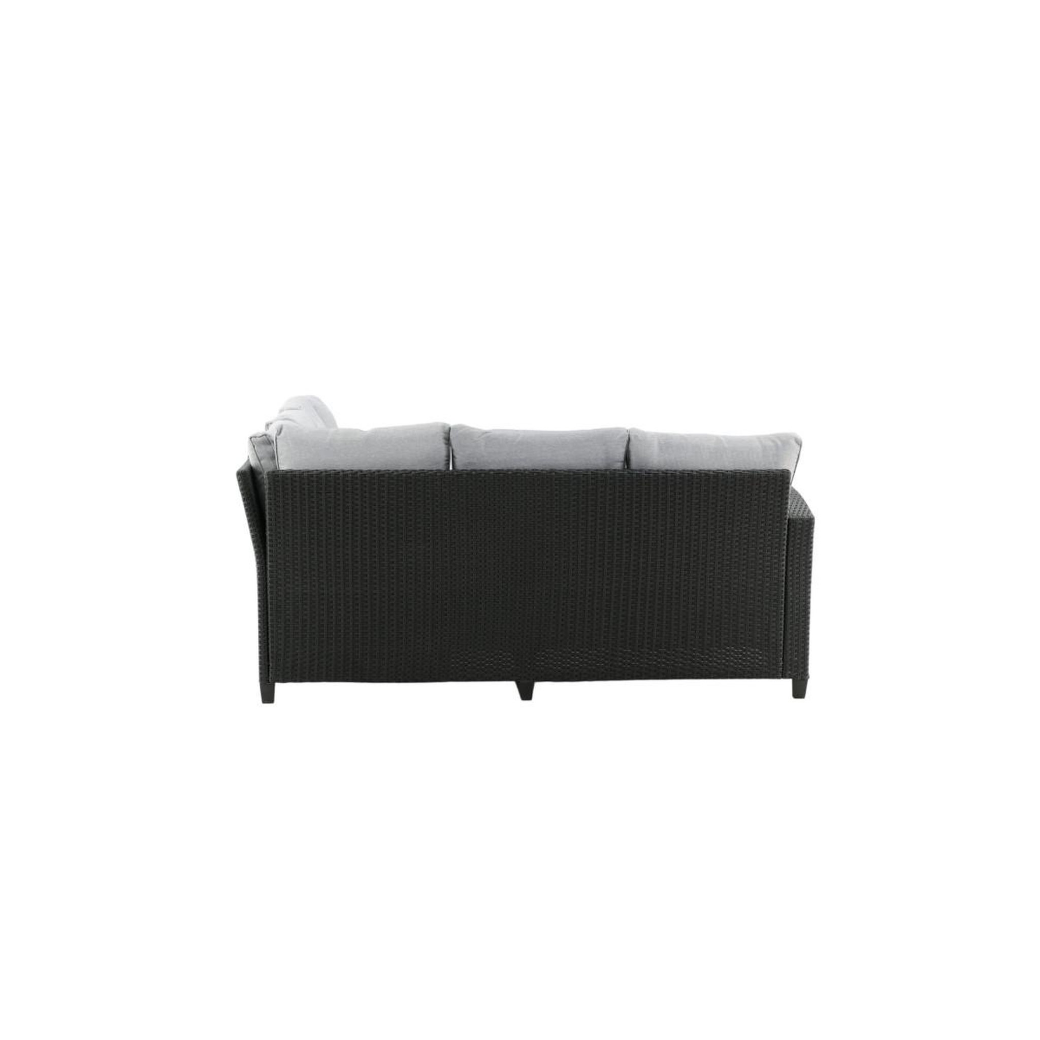 Voir la diapositive 5 : Paris Prix Salon repas d'angle de jardin 6 places  brentwood  230cm noir
