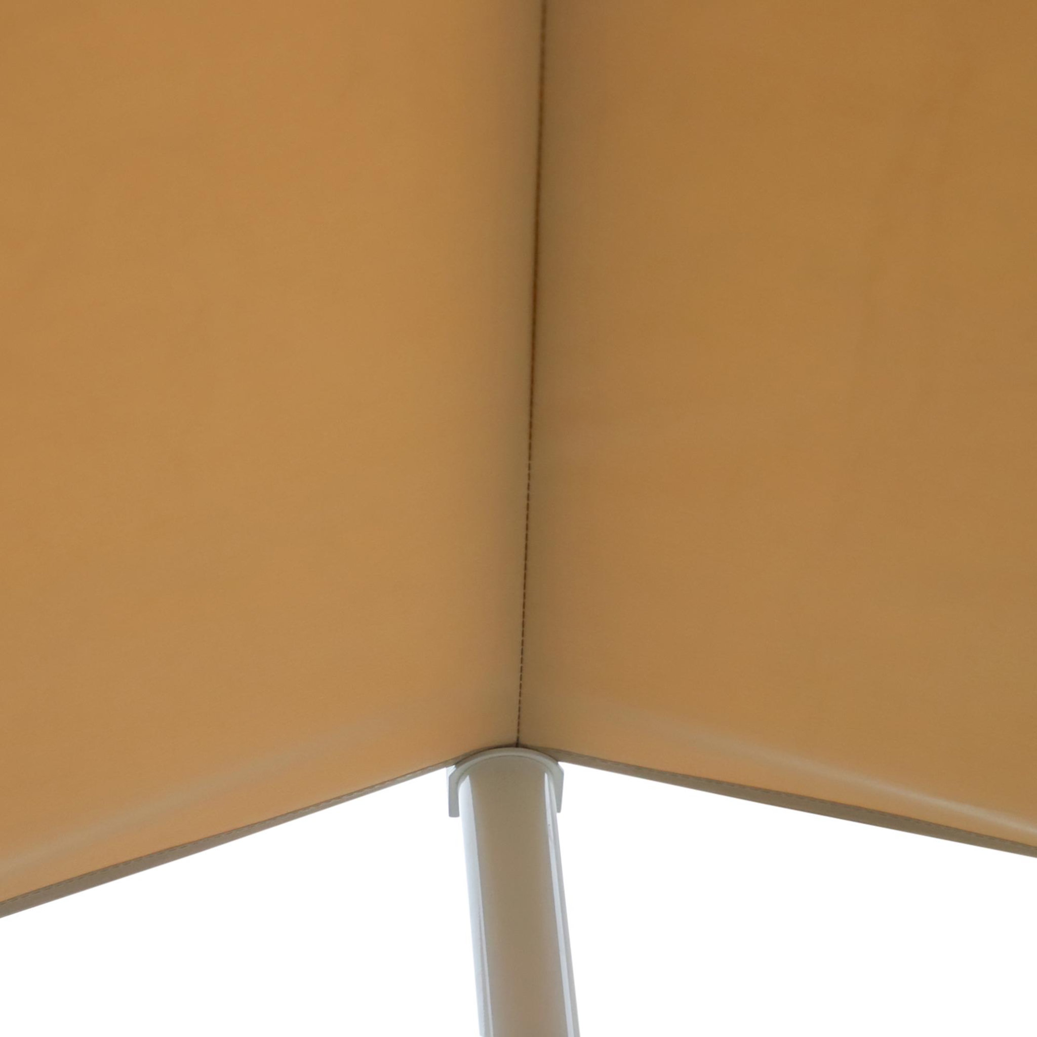 Voir la diapositive 4 : OUTSUNNY Store double pente manuel rétractable inclinaison réglable métal époxy blanc polyester imperméabilisé anti-UV beige dim. 3,95L x 2,98l x 2,55H m