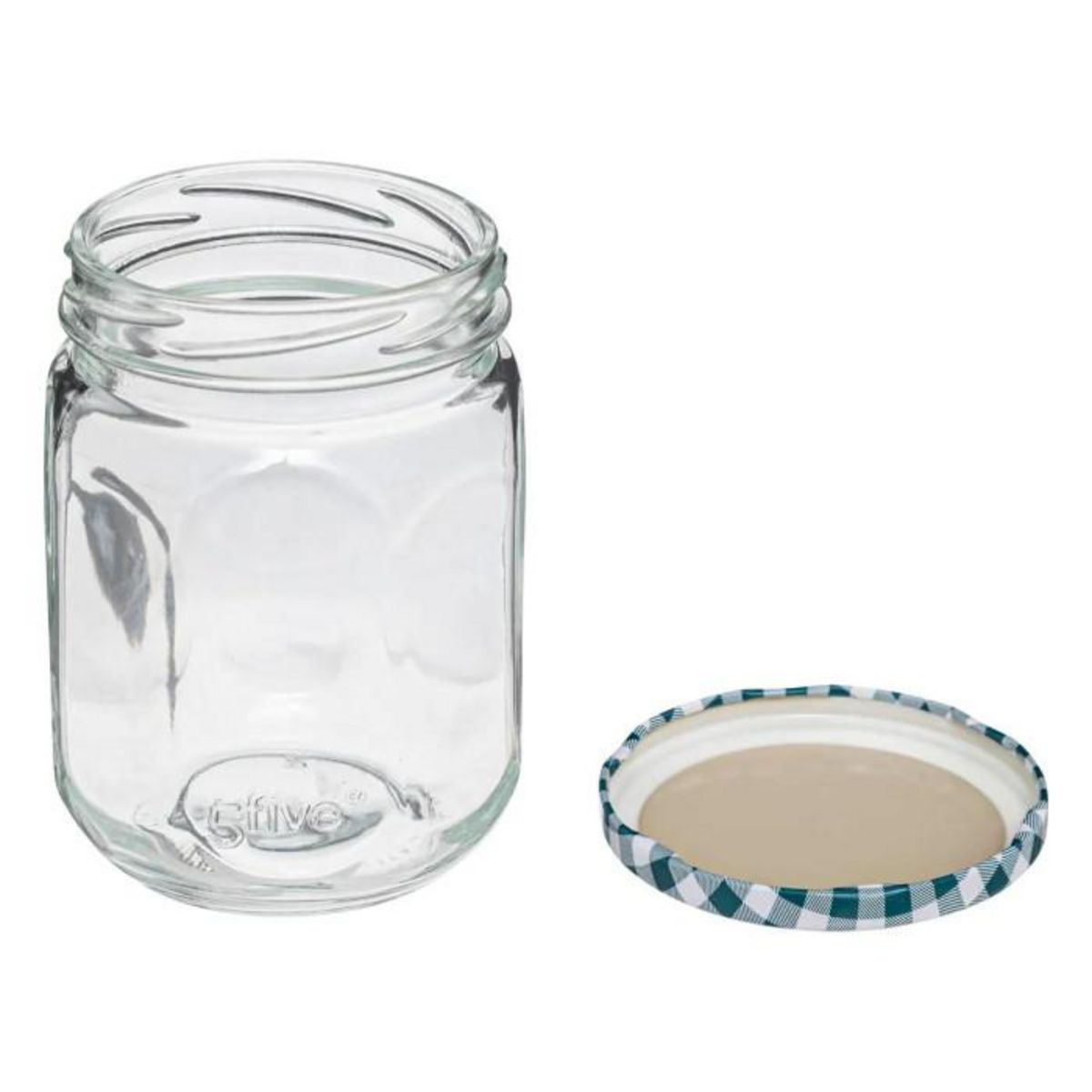 FIVE Lot de 6 Pots à Confiture en Verre  Jarro  0,5L Transparent