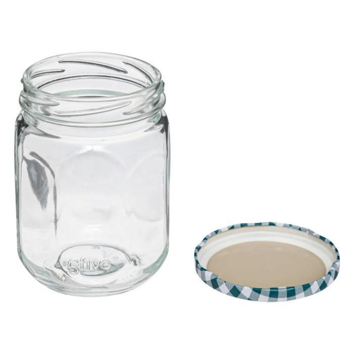 FIVE Lot de 6 Pots à Confiture en Verre  Jarro  0,5L Transparent