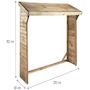 Voir la diapositive 3 : Habitat et Jardin Abri bûches - 1.05 m² - 2.10 x 0.50 x 1.8 m- 2 Stères