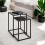 Voir la diapositive 4 : Paris Prix Lot de 2 Tables d'Appoint Effet Marbre  Silvia  50cm Noir