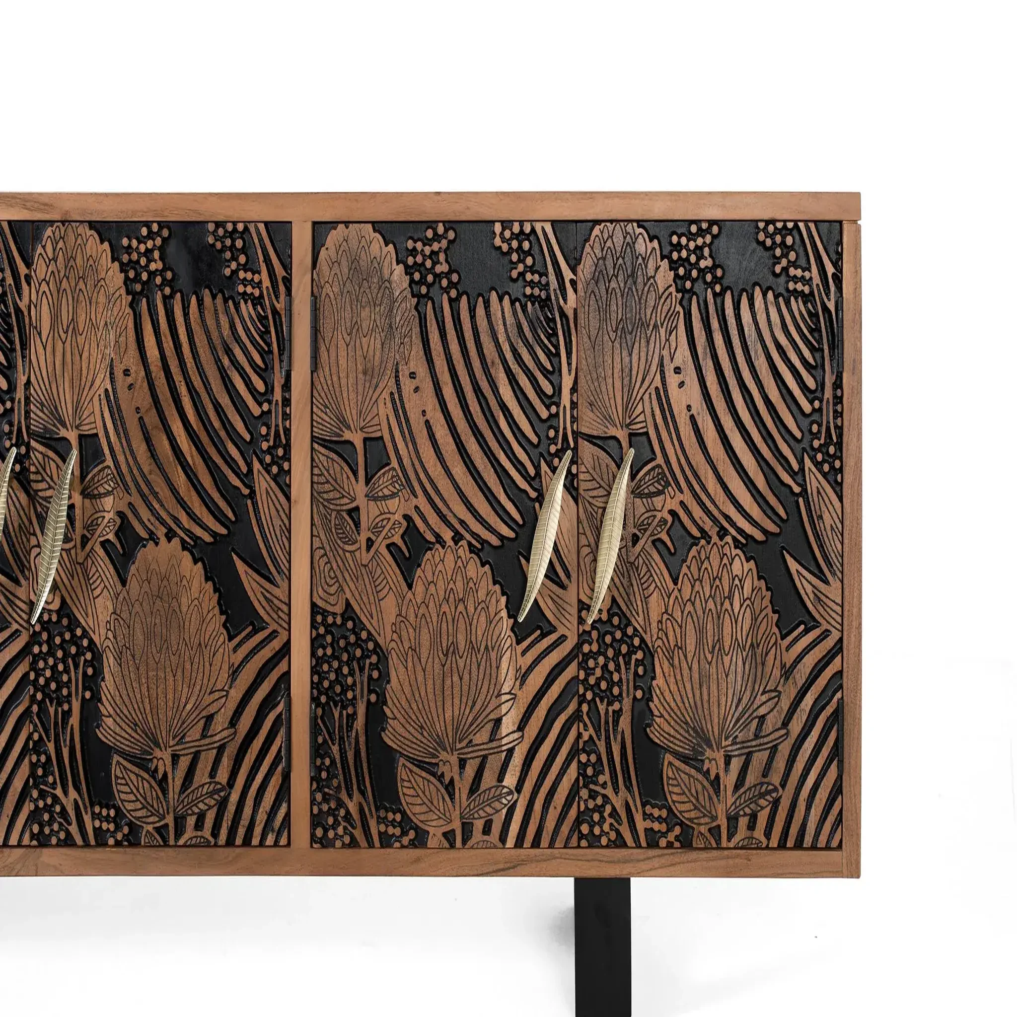 Voir la diapositive 2 : GINER Y COLOMER SL Buffet en bois d'acacia 220cm style ethnique moderne