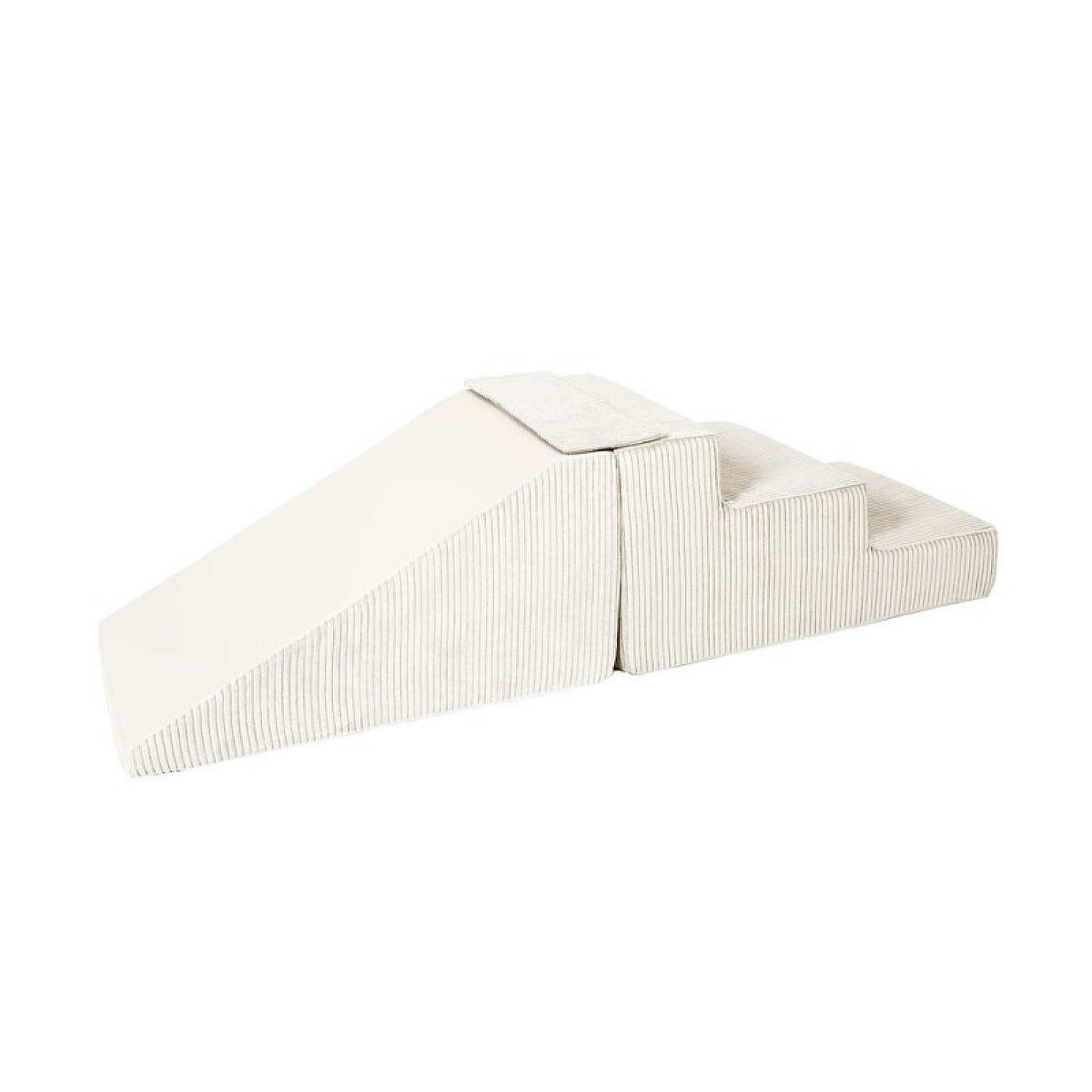 VELINDA Lot de 2 grands blocs en mousse crème velours côtelé