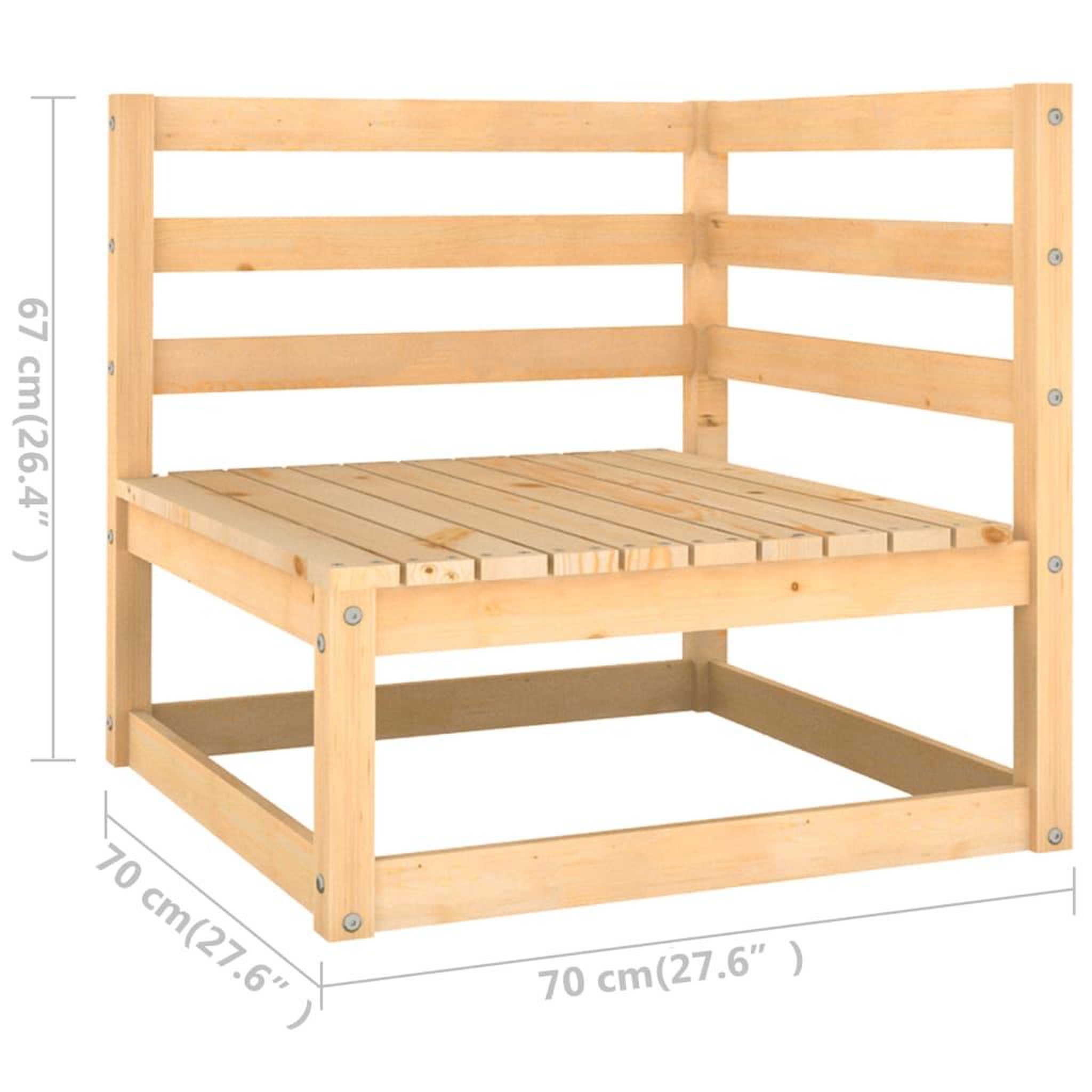 Voir la diapositive 6 : VIDAXL Salon de jardin 5 pcs avec coussins Bois de pin massif