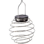 Galix Lot de 2 suspensions spirale solaire - GALIX - G2619 - Hauteur 18,2 cm - Diametre 12 cm - 16 Micro LED - Multicolore - 3 Lumens