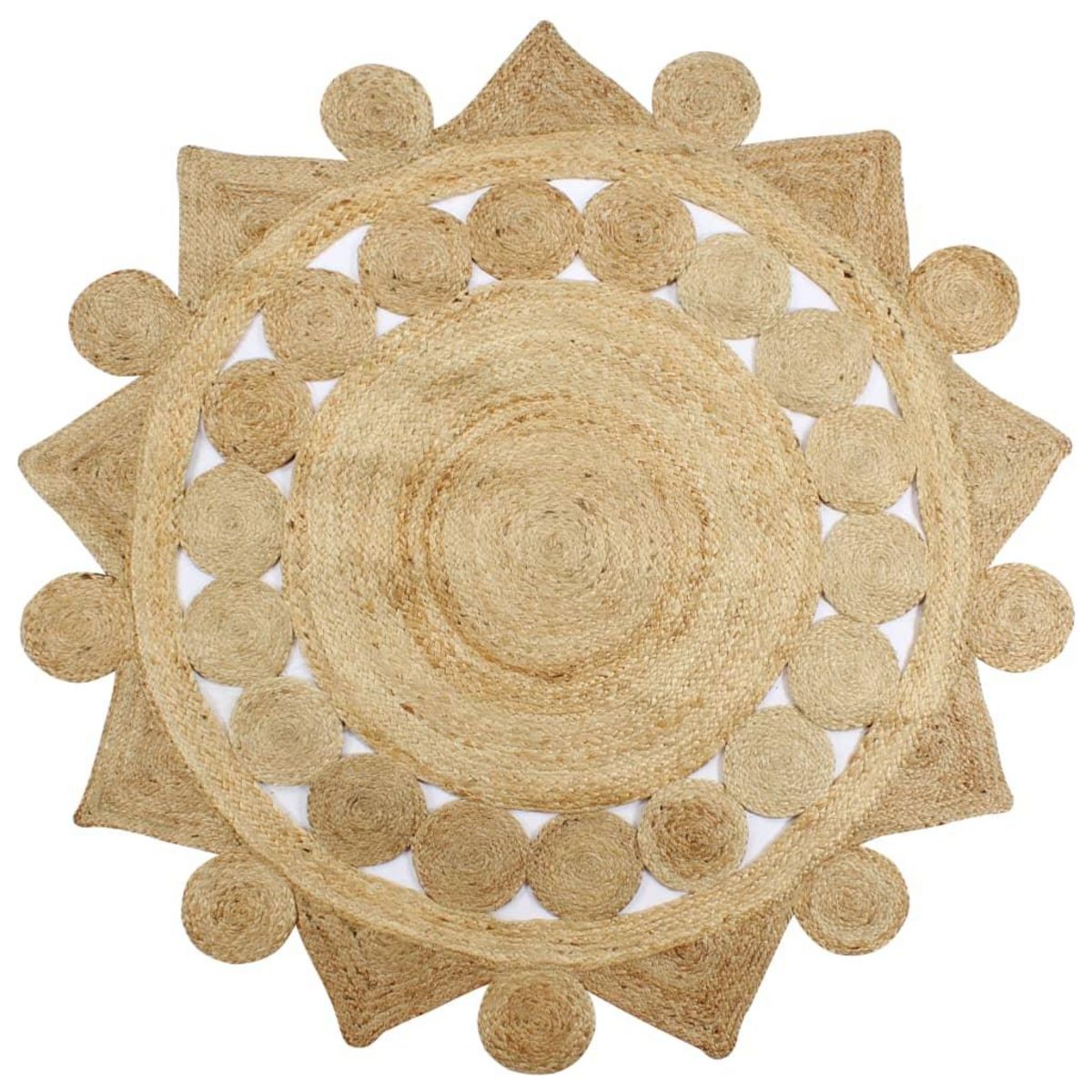 VIDAXL Tapis fait a la main Jute tressee 90 cm