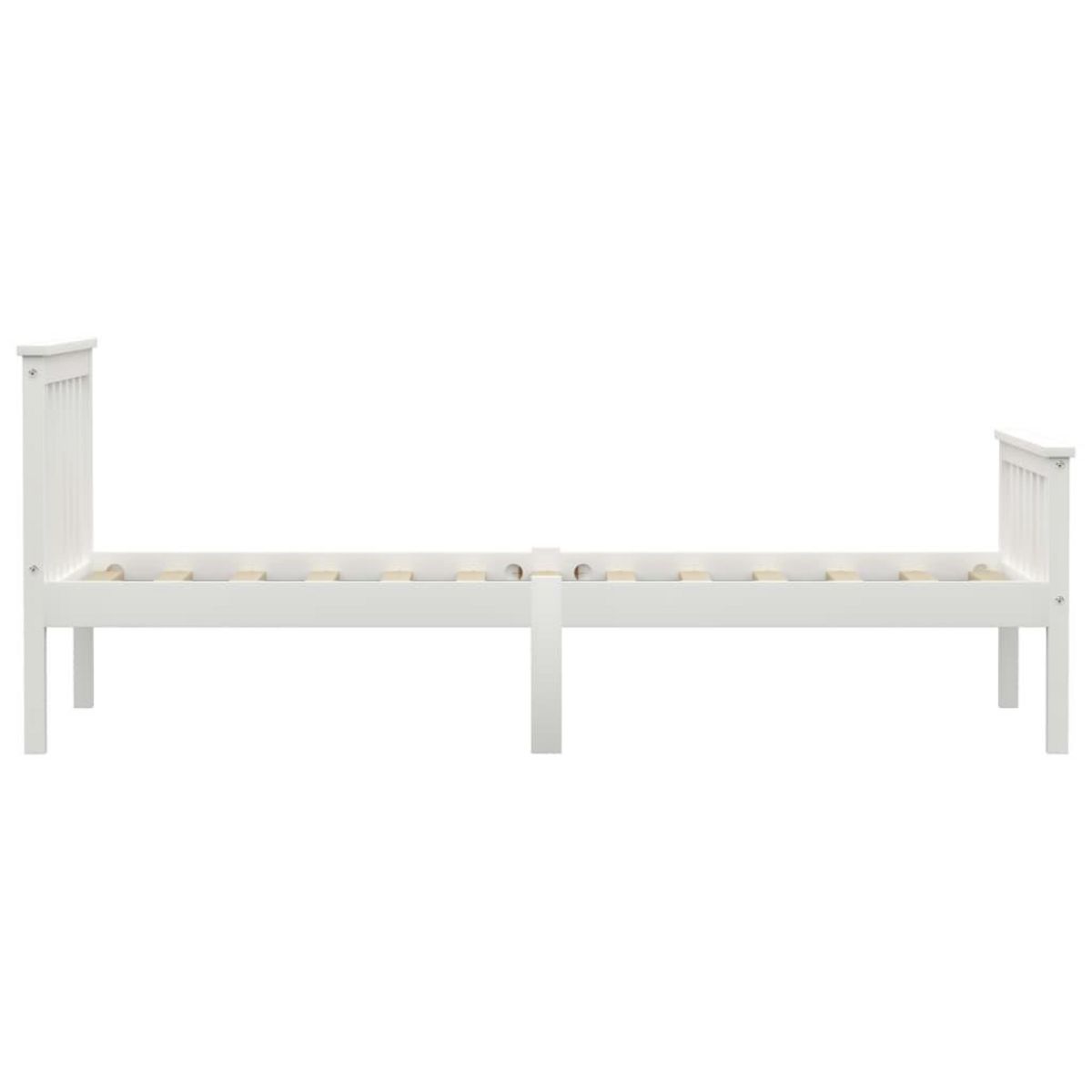 VIDAXL Cadre de lit Blanc Bois de pin massif 100 x 200 cm