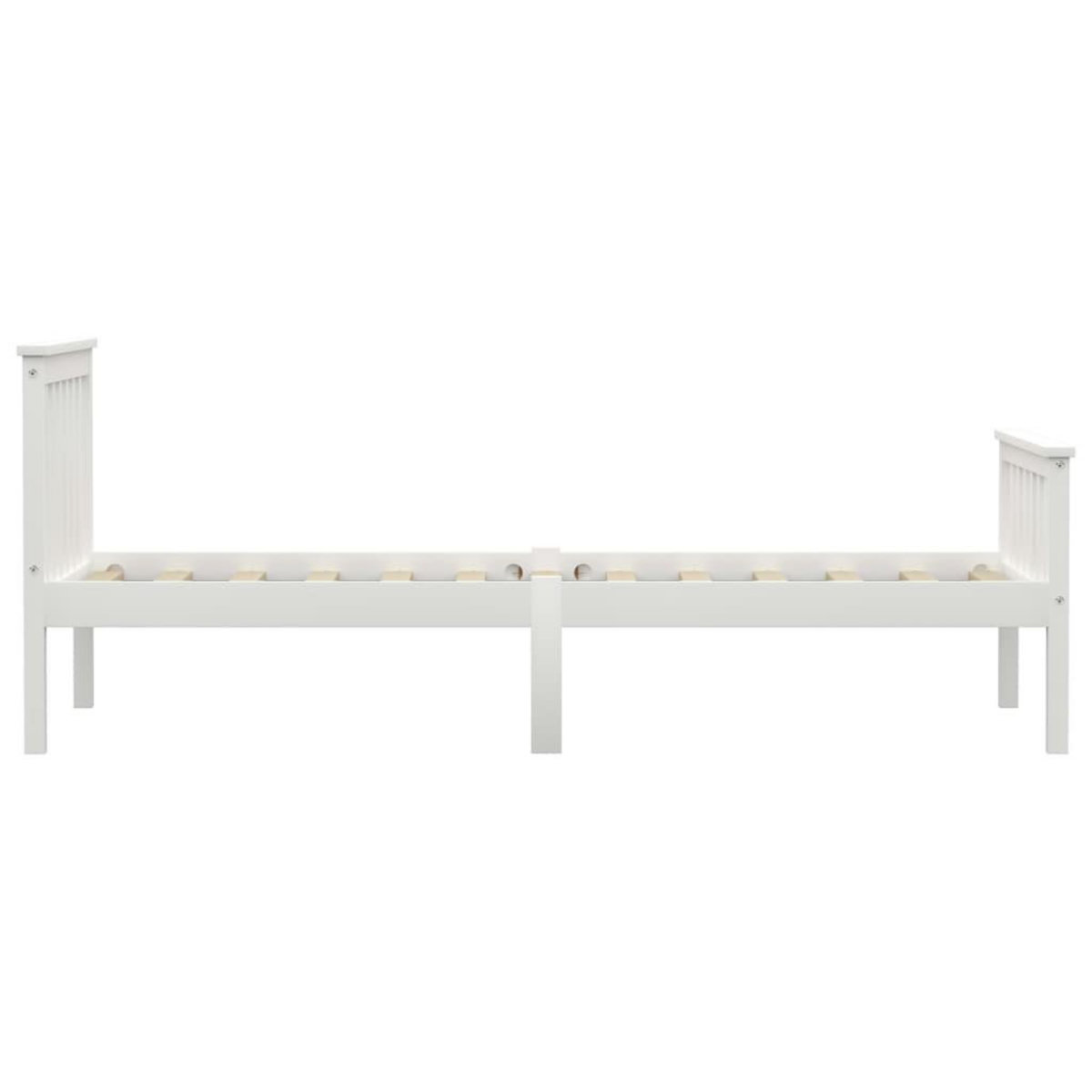 VIDAXL Cadre de lit Blanc Bois de pin massif 100 x 200 cm