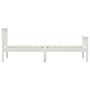 Voir la diapositive 4 : VIDAXL Cadre de lit Blanc Bois de pin massif 100 x 200 cm