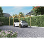 Voir la diapositive 1 : Forest Style Carport toit plat - Bois traité autoclave - 15,8m² - HENRI
