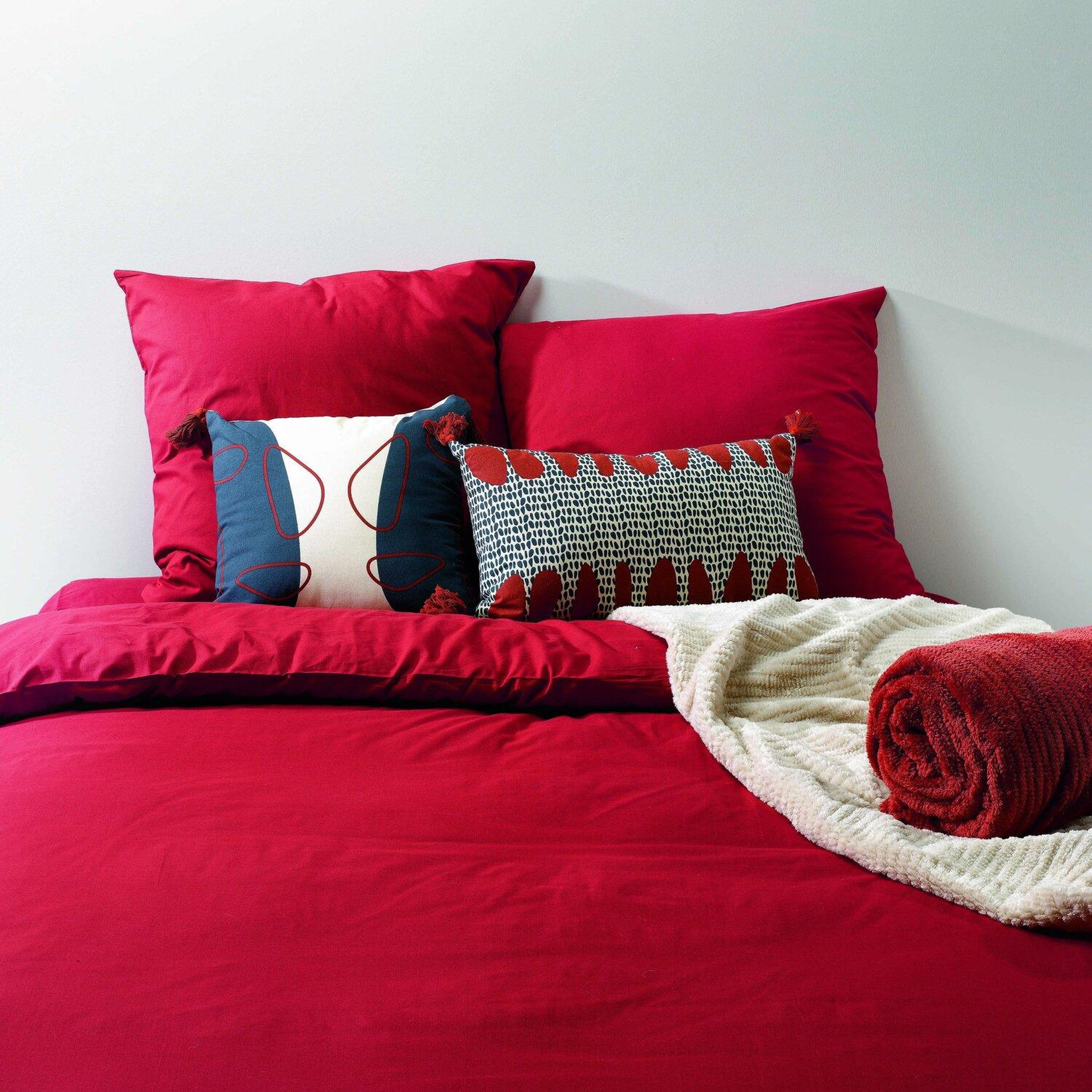 Voir la diapositive 3 : Les Ateliers du Linge Coussin imprimé en polycoton kilima