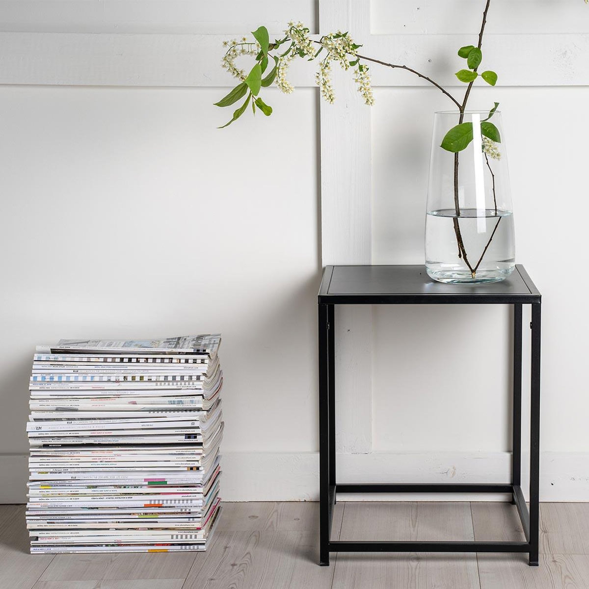 Paris Prix Table d'Appoint en Métal  Staal  45cm Noir
