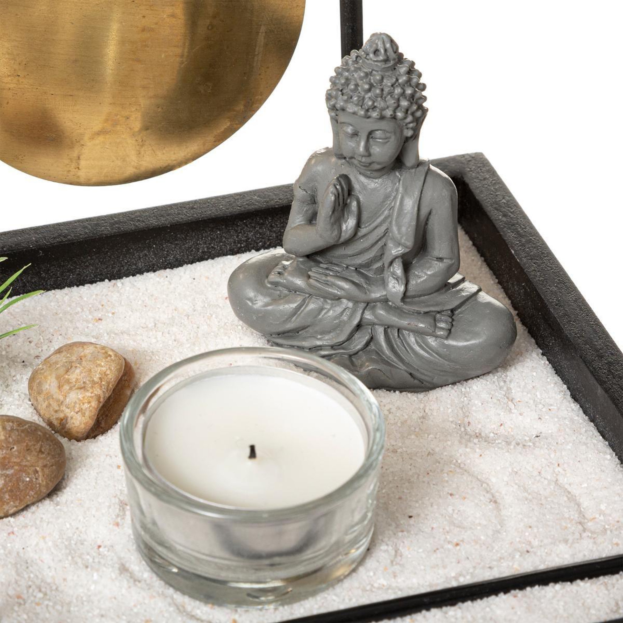 Voir la diapositive 3 : ATMOSPHERA Jardin zen bouddha  tiroir  21cm noir