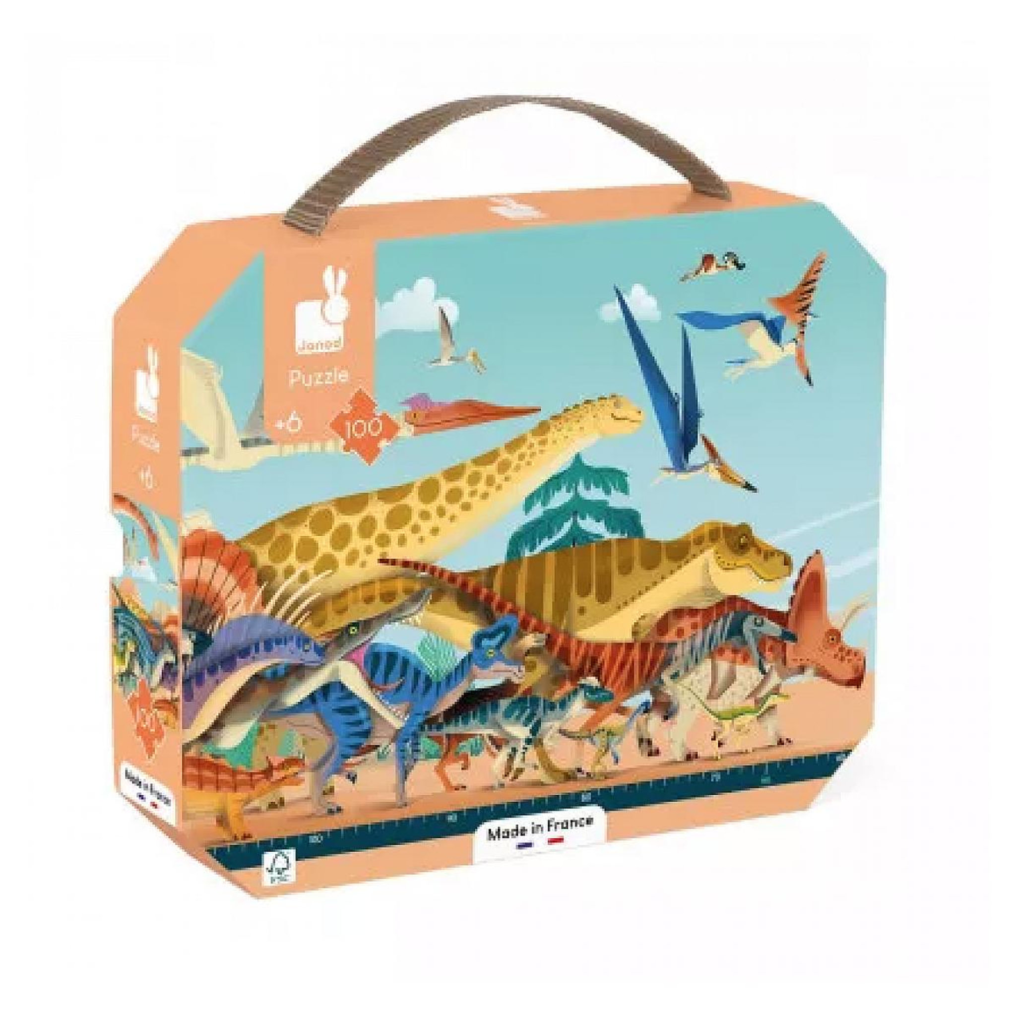 JANOD Puzzle panoramique dino 100p
