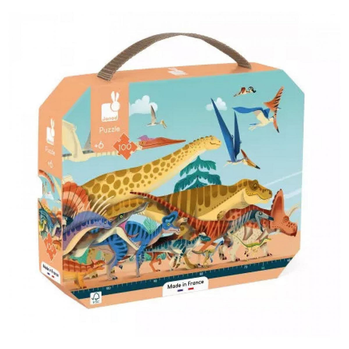 Juratoys-Janod Puzzle panoramique dino 100p