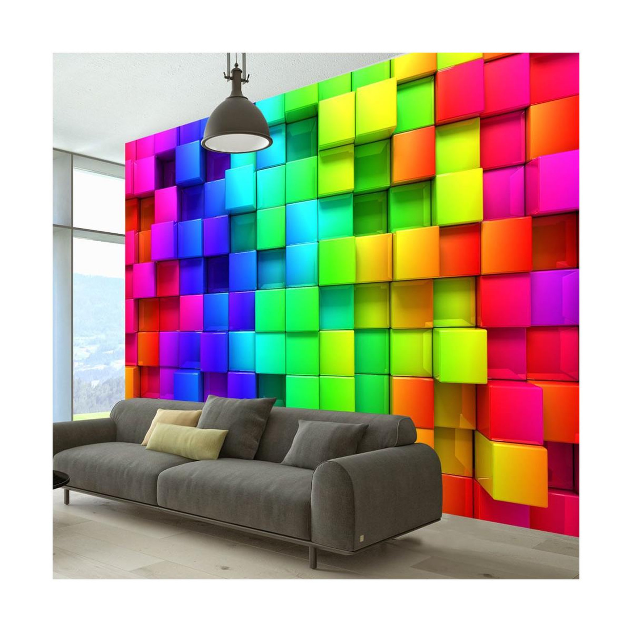 Voir la diapositive 1 : Paris Prix Papier peint  colourful cubes