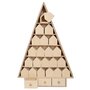 Voir la diapositive 3 : Artemio Calendrier de l'avent sapin de Noël en bois 52 x 35 cm