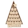 Voir la diapositive 3 : Artemio Calendrier de l'avent sapin de Noël en bois 52 x 35 cm